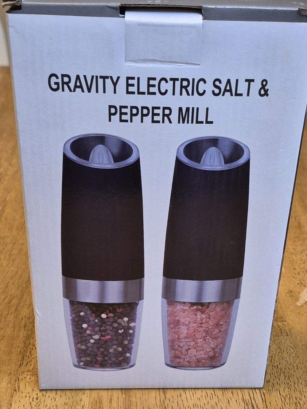 Amazon Gravity Electric Salt & Pepper Mills - Black & Silver